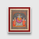 Indian Artistry Painting Vishnu Garuda Miniature | MeriDeewar 1 : 1 Square Premium Wall Art Canvas by MeriDeewar