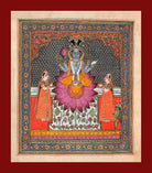 Indian Artistry Painting Vishnu Garuda Miniature | MeriDeewar 1 : 1 Square Premium Wall Art Canvas by MeriDeewar
