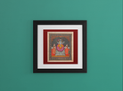 Indian Artistry Painting Vishnu Garuda Miniature | MeriDeewar 1 : 1 Square Premium Wall Art Canvas by MeriDeewar