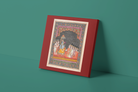 Indian Artistry Painting Vishnu Sabha Miniature - MeriDeewar 1 : 1 Square Premium Wall Art Canvas by MeriDeewar