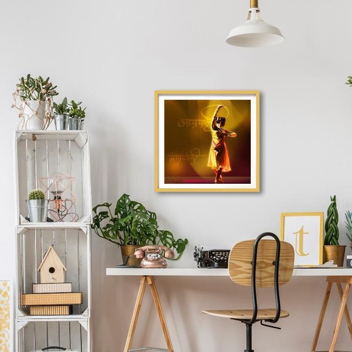 Indian Dancer -Nartika I Aamrapali Paiting - Meri Deewar Vertical Art New Premium Wall Art Canvas by MeriDeewar