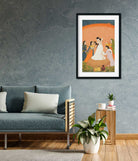 Indian Medieval Art Painting 1 : 2 Vertical Premium Wall Art Canvas by MeriDeewar