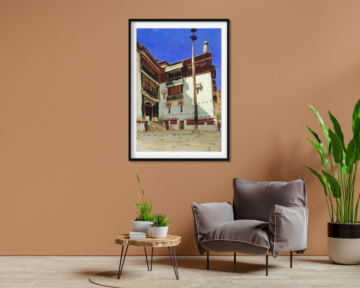 indian motif Painting - Meri Deewar 2 : 3 Vertical Premium Wall Art Canvas by MeriDeewar