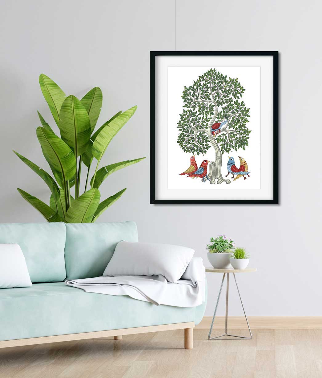 Indian tribal Gond artwork Painting 3 : 4 Vertical Premium Wall Art Canvas by MeriDeewar