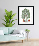 Indian tribal Gond artwork Painting 3 : 4 Vertical Premium Wall Art Canvas by MeriDeewar