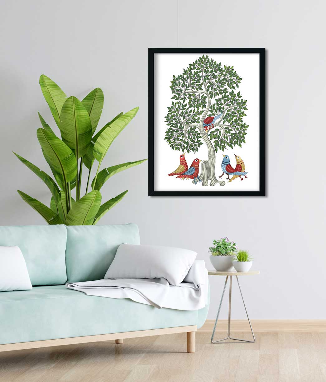 Indian tribal Gond artwork Painting 3 : 4 Vertical Premium Wall Art Canvas by MeriDeewar