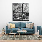 Industrial Scene Henry Lyman Saÿen Painting - Meri Deewar 1 : 1 Square Premium Wall Art Canvas by MeriDeewar