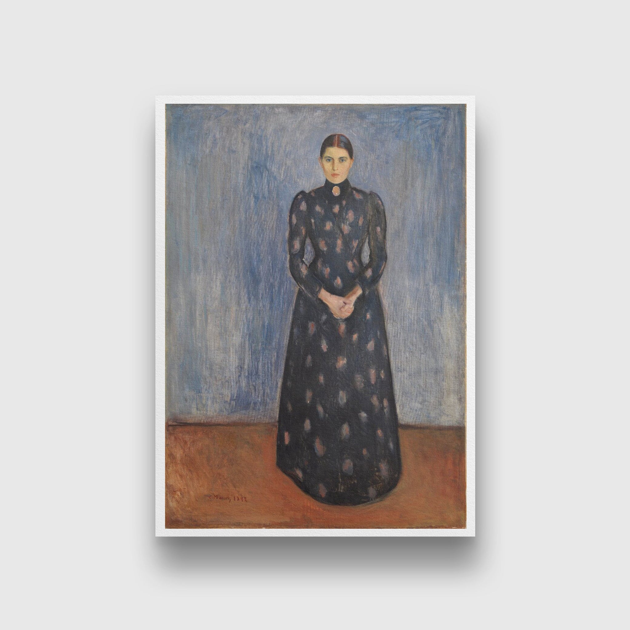 Inger in black and violet Painting - Meri Deewar 2 : 3 Vertical Premium Wall Art Canvas by MeriDeewar
