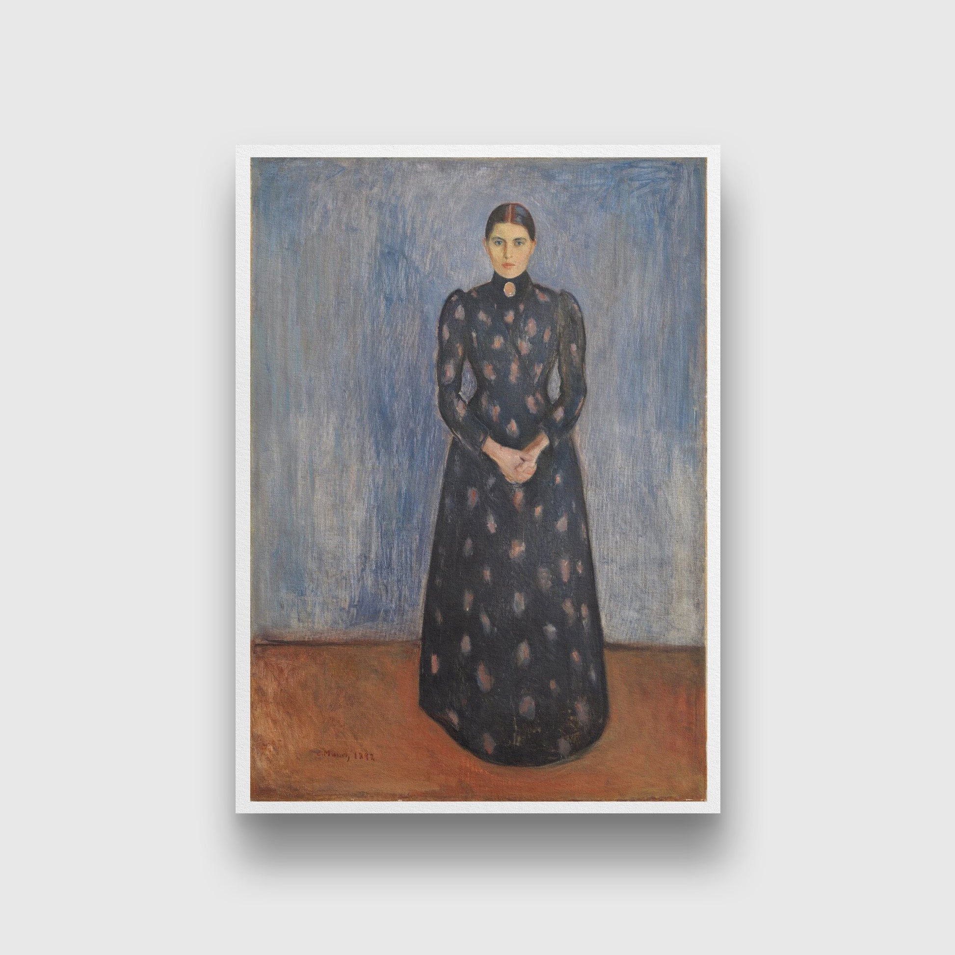 Inger in black and violet Painting - Meri Deewar 2 : 3 Vertical Premium Wall Art Canvas by MeriDeewar