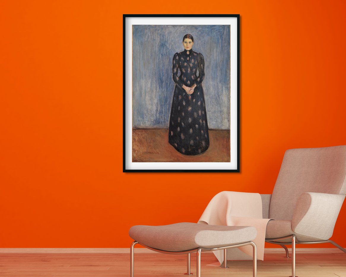 Inger in black and violet Painting - Meri Deewar 2 : 3 Vertical Premium Wall Art Canvas by MeriDeewar