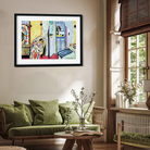 Interior at Nice Painting 3 : 2 Horizontal Premium Wall Art Canvas by MeriDeewar