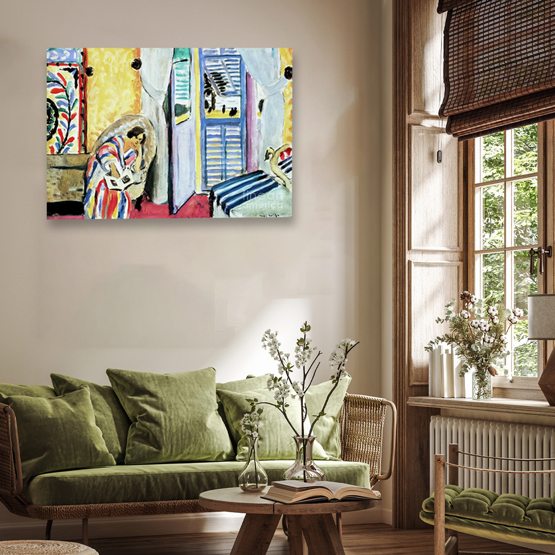 Interior at Nice Painting 3 : 2 Horizontal Premium Wall Art Canvas by MeriDeewar