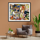 Interior Henry Lyman Saÿen Painting - MeriDeewar 6 : 5 Horizontal Premium Wall Art Canvas by MeriDeewar