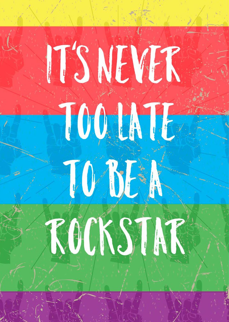 Its never too late poster Poster A3 / Poster Premium Wall Art Canvas by MeriDeewar