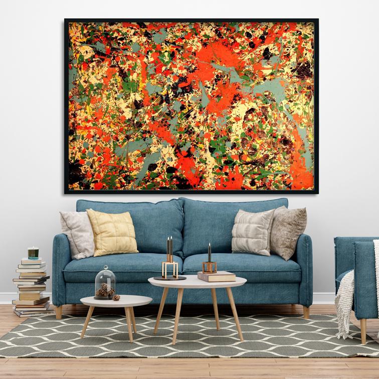 Jackson Pollock Painting-Meri Deewar 3 : 2 Horizontal Premium Wall Art Canvas by MeriDeewar