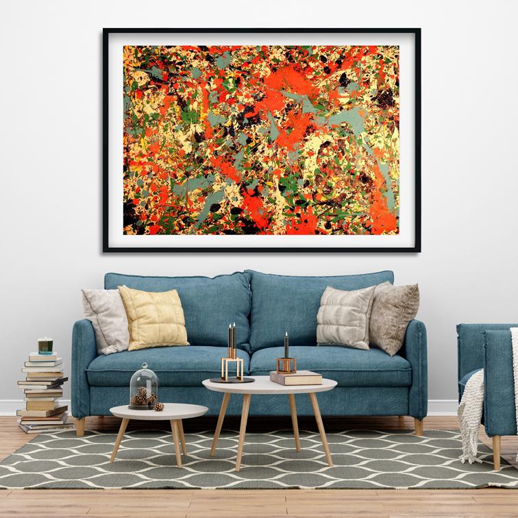 Jackson Pollock Painting-Meri Deewar 3 : 2 Horizontal Premium Wall Art Canvas by MeriDeewar