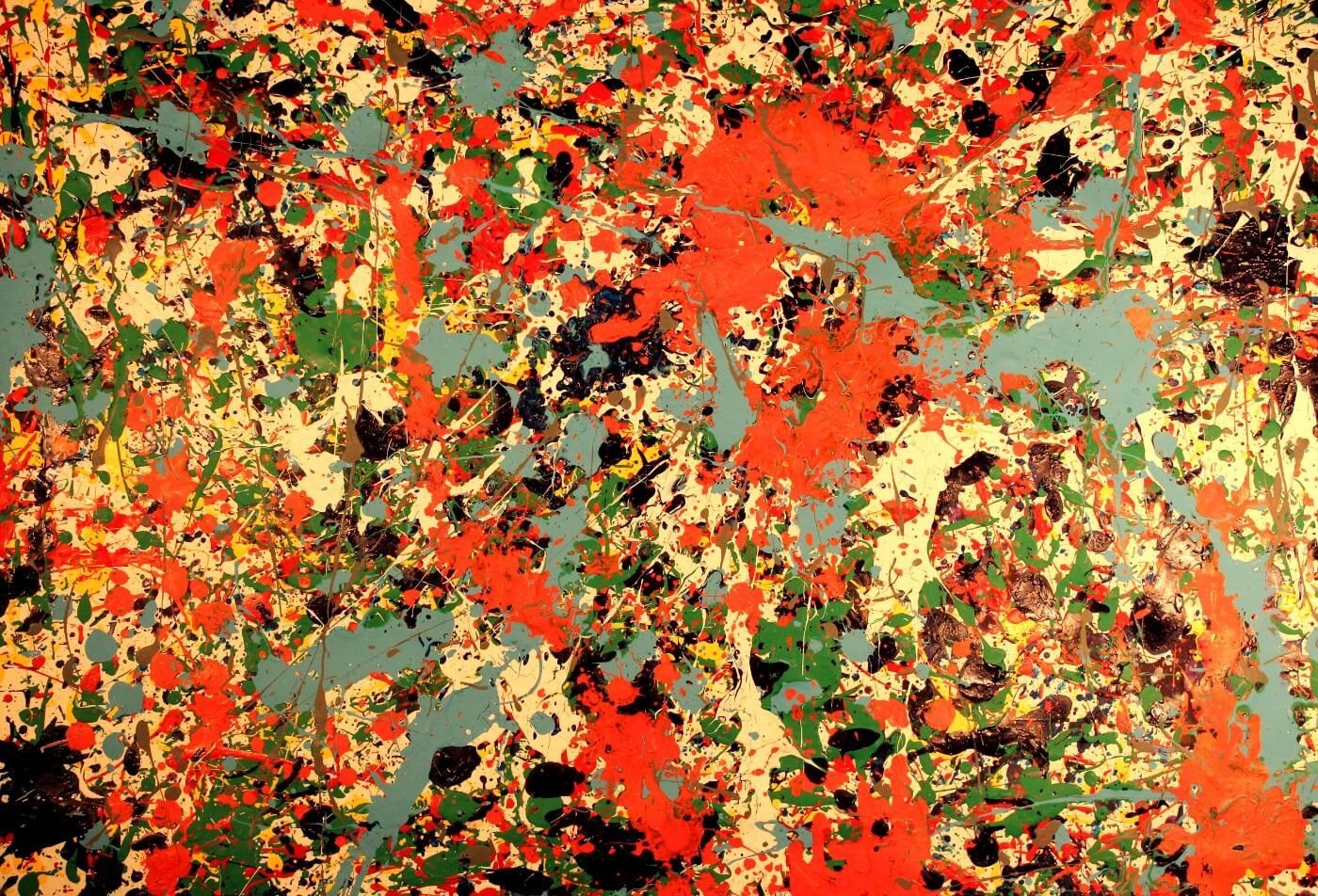 Jackson Pollock Painting-Meri Deewar 3 : 2 Horizontal Premium Wall Art Canvas by MeriDeewar