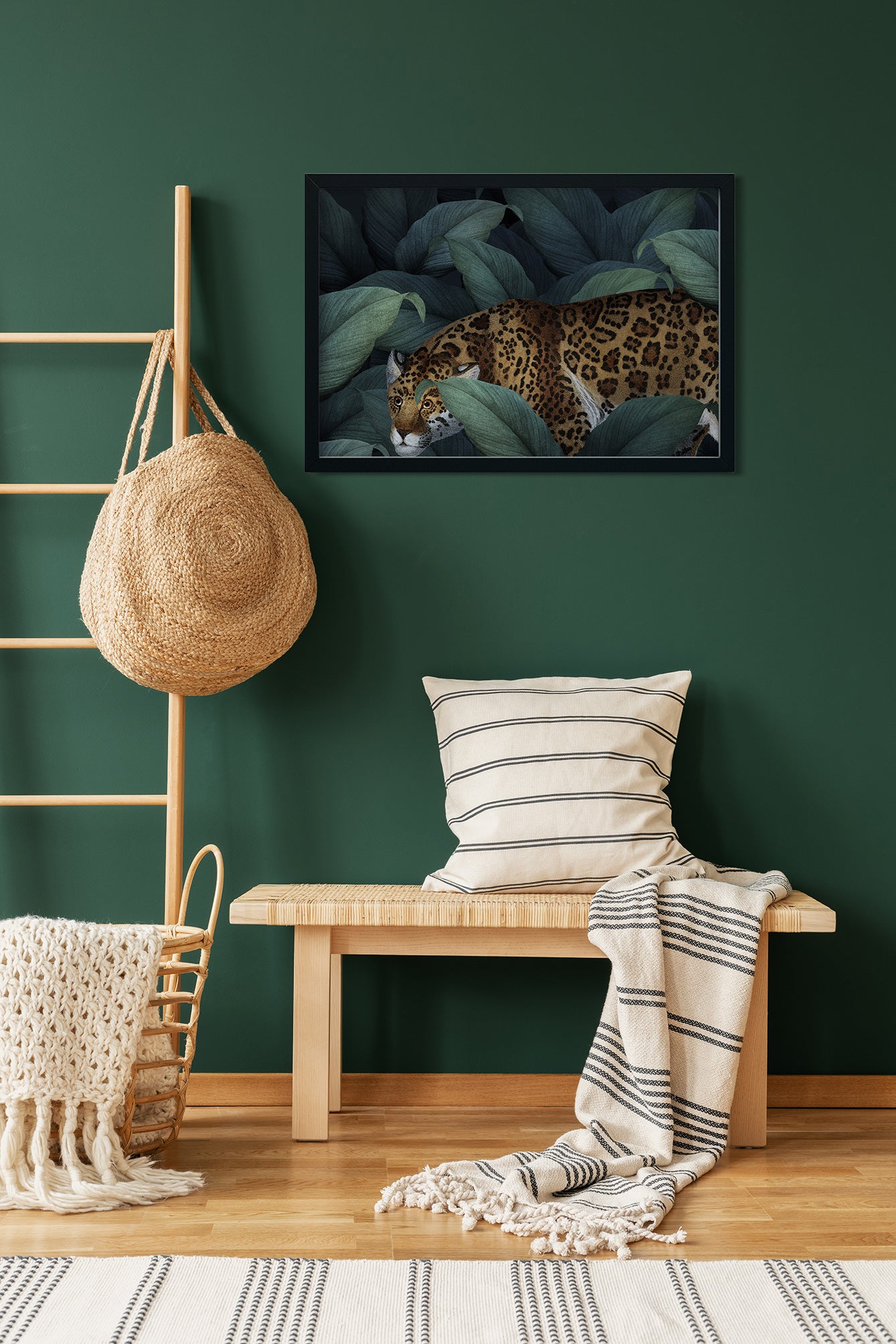 Jaguar painting 3 : 2 Horizontal Premium Wall Art Canvas by MeriDeewar