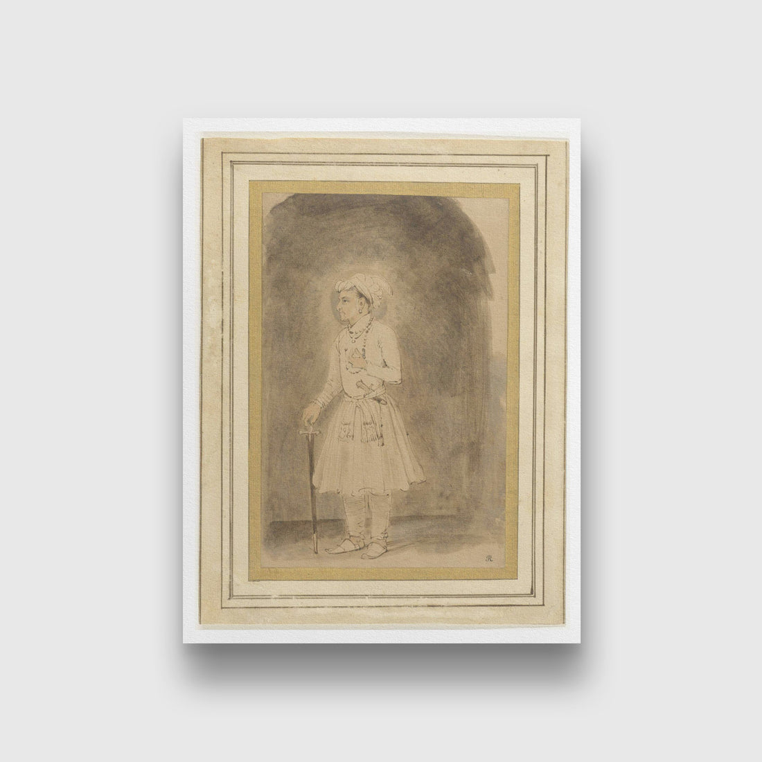 Jahangir Painting - Meri Deewar 3 : 4 Vertical Premium Wall Art Canvas by MeriDeewar