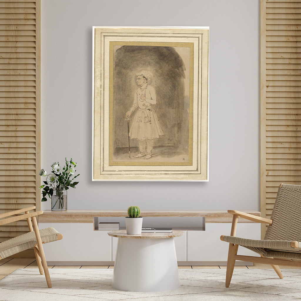 Jahangir Painting - Meri Deewar 3 : 4 Vertical Premium Wall Art Canvas by MeriDeewar