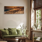 Jaisalmer Chhatris Wall Painting 2 : 1 Horizontal Premium Wall Art Canvas by MeriDeewar