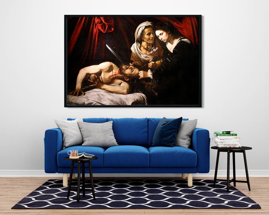 Judith beheading holofernes Painting - Meri Deewar 3 : 2 Horizontal Premium Wall Art Canvas by MeriDeewar