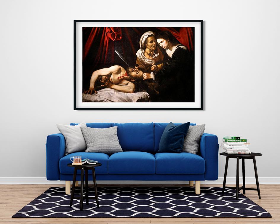 Judith beheading holofernes Painting - Meri Deewar 3 : 2 Horizontal Premium Wall Art Canvas by MeriDeewar