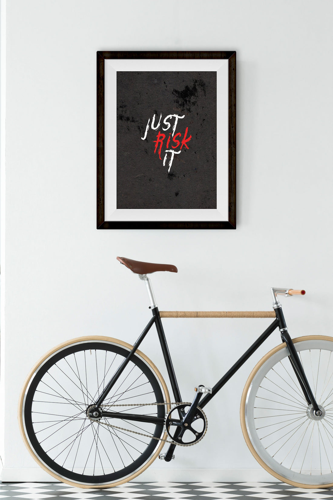 Just Risk It _ poster Poster A3 / Poster Premium Wall Art Canvas by MeriDeewar