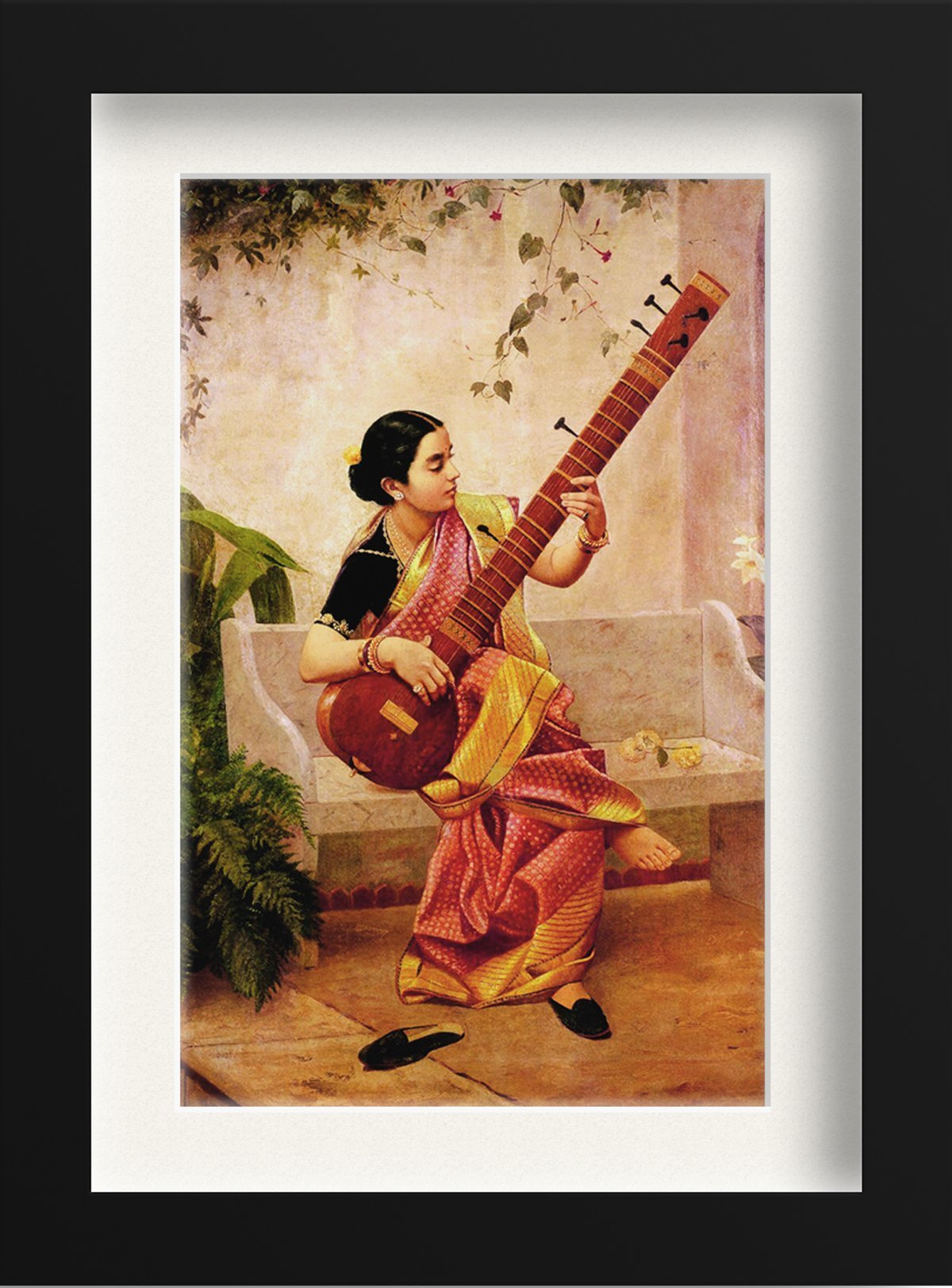 Kadambari by raja ravi varma Painting - Meri Deewar 4 X 5.5 Vertical Premium Wall Art Canvas by MeriDeewar