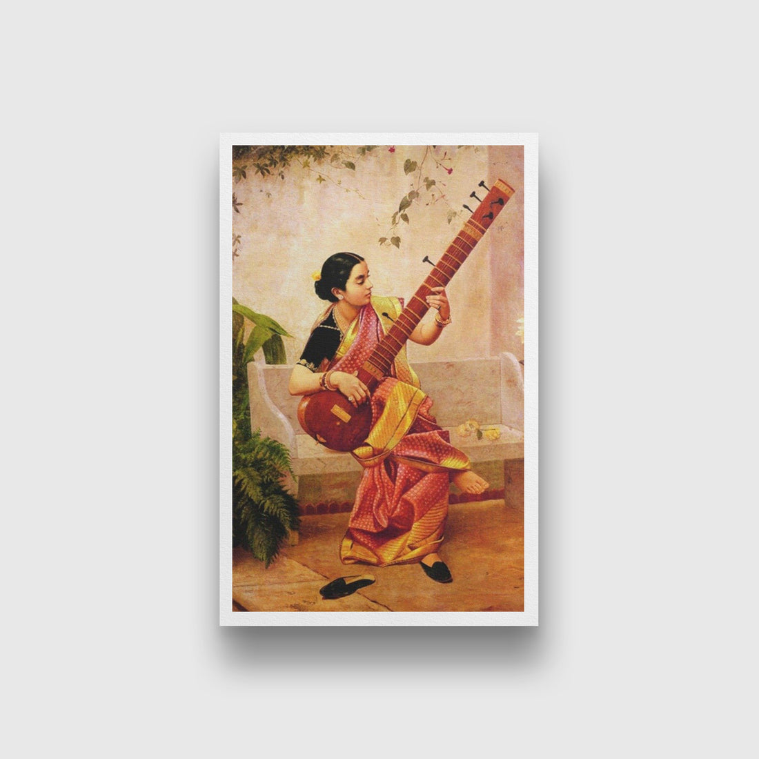 Kadambari by raja ravi varma Painting - Meri Deewar 4 X 5.5 Vertical Premium Wall Art Canvas by MeriDeewar