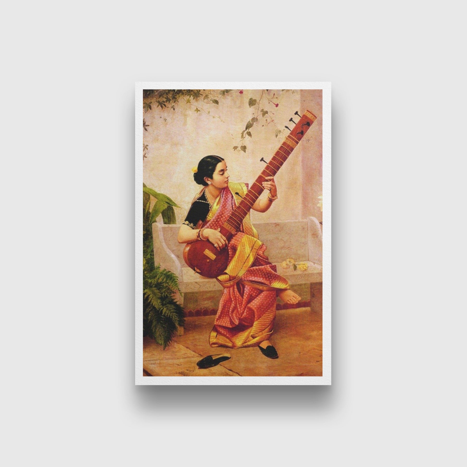 Kadambari by raja ravi varma Painting - Meri Deewar 4 X 5.5 Vertical Premium Wall Art Canvas by MeriDeewar