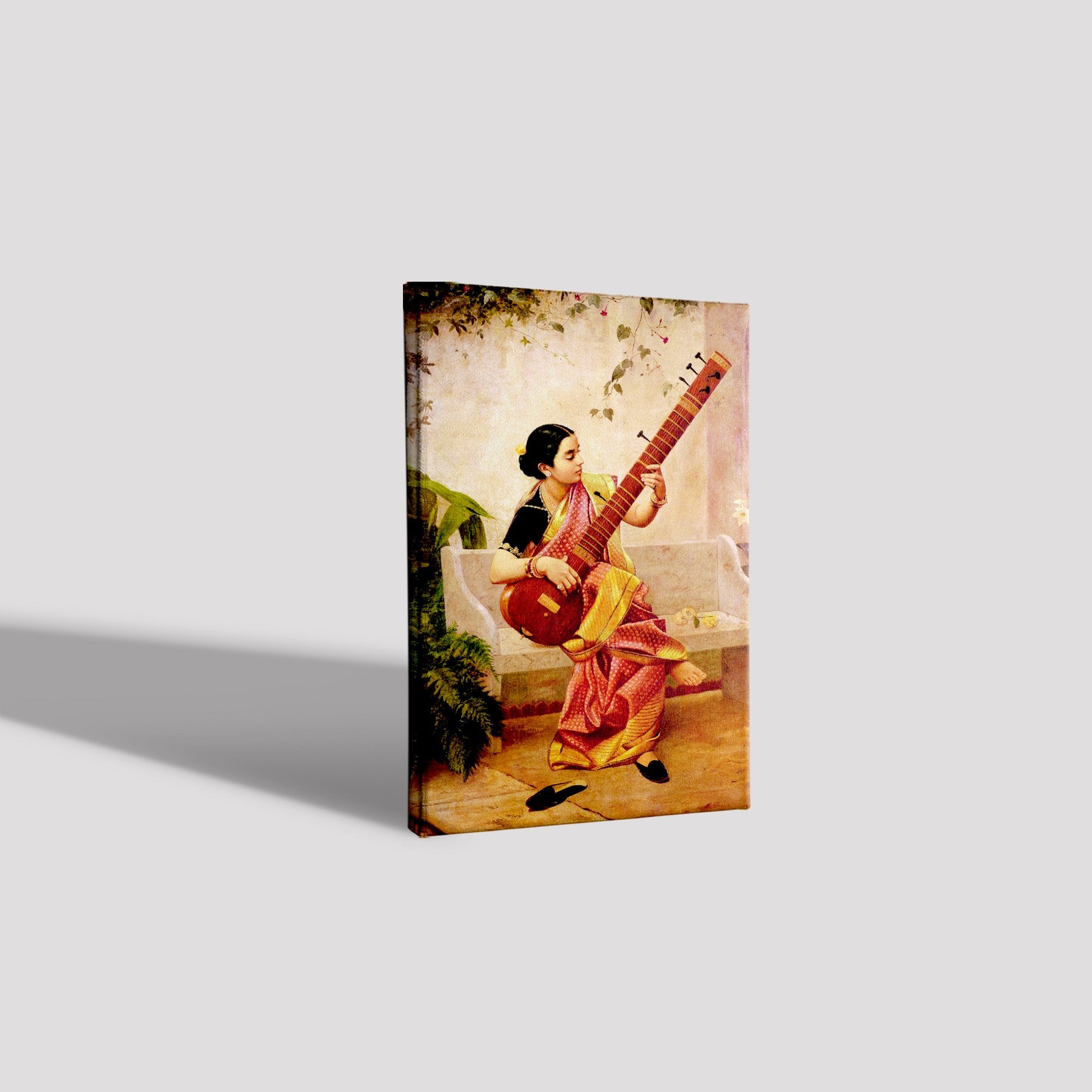 Kadambari by raja ravi varma Painting - Meri Deewar 4 X 5.5 Vertical Premium Wall Art Canvas by MeriDeewar