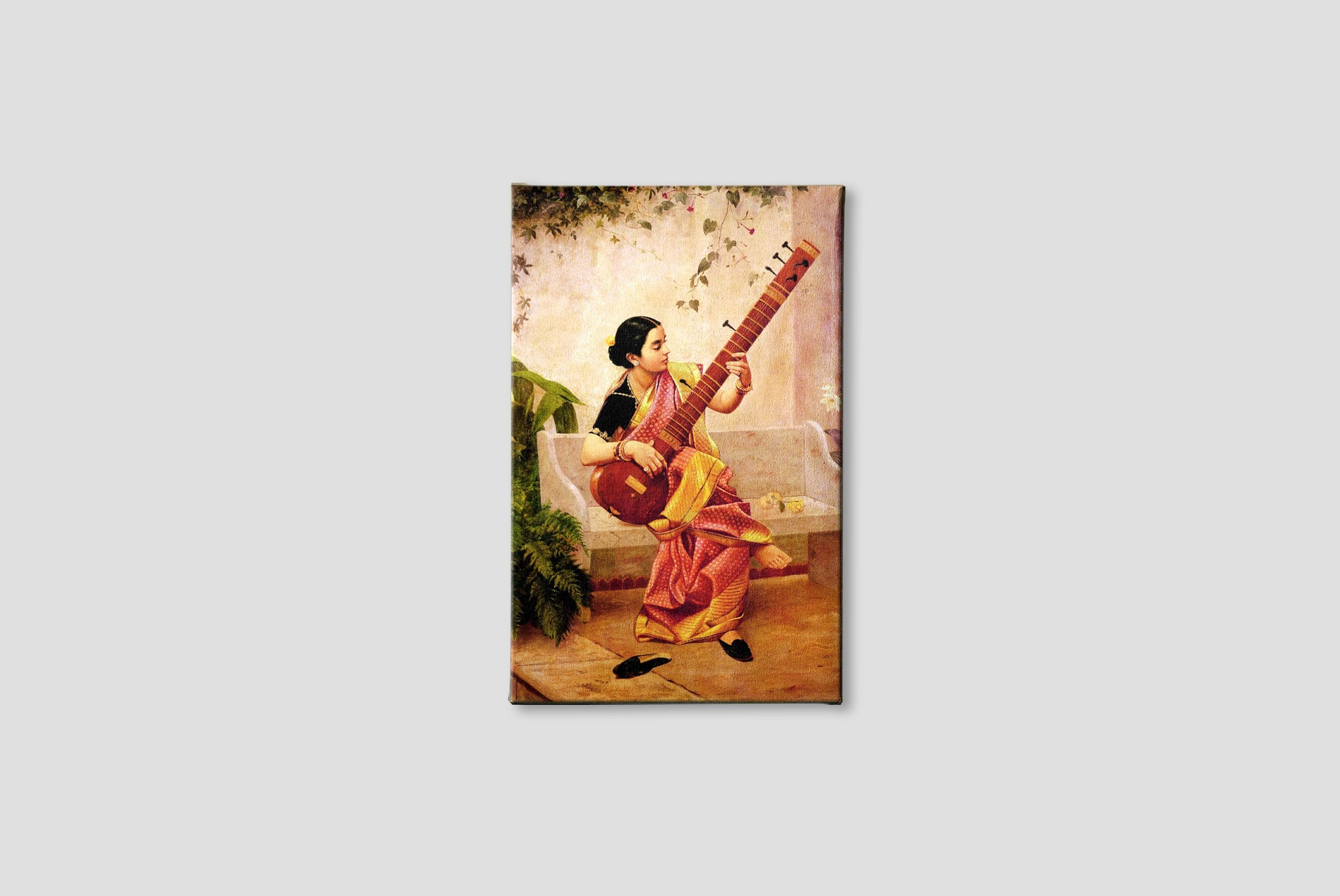 Kadambari by raja ravi varma Painting - Meri Deewar 4 X 5.5 Vertical Premium Wall Art Canvas by MeriDeewar