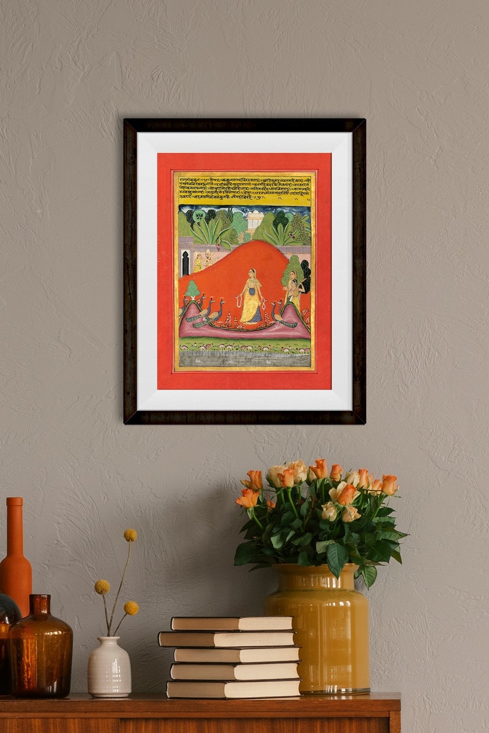 Kakubha Ragini, C. 1750. India, Rajasthan Painting - Meri Deewar 4 X 5.5 Vertical Premium Wall Art Canvas by MeriDeewar