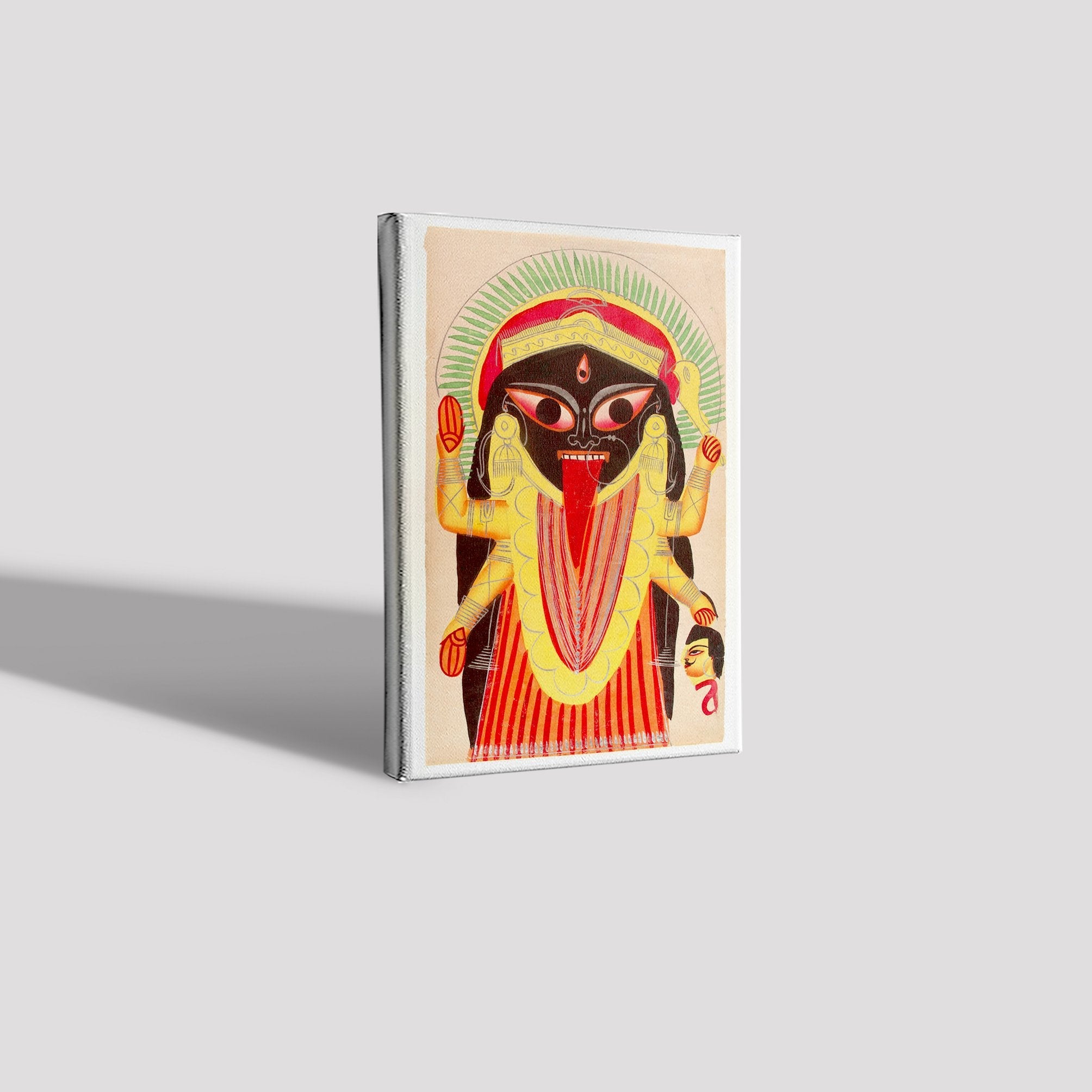 Kali holding a demon's head Painting - Meri Deewar 2 : 3 Vertical Premium Wall Art Canvas by MeriDeewar