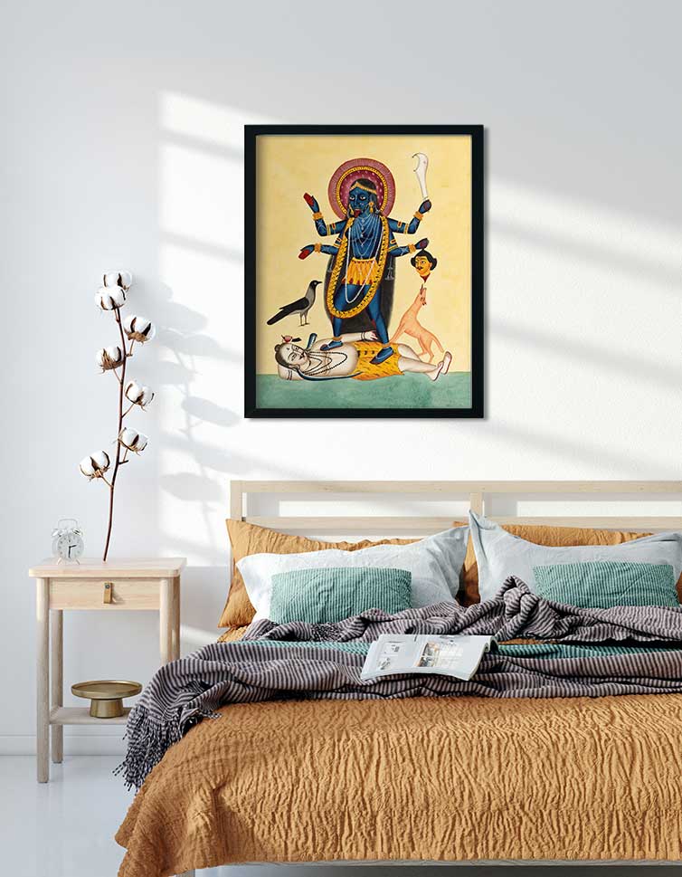 Kali Painting 4 :5 Vertical Premium Wall Art Canvas by MeriDeewar