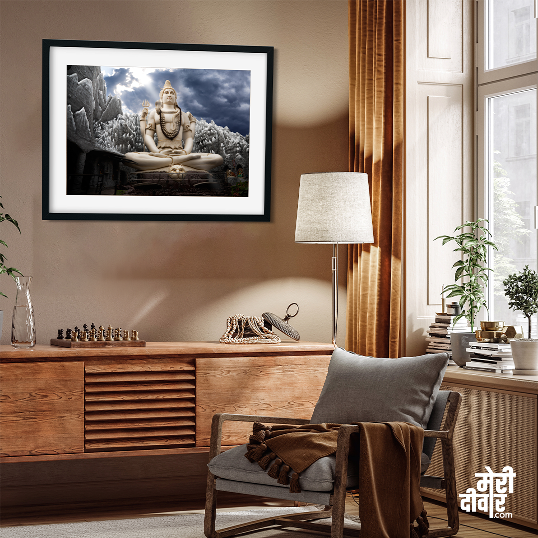 kempfort Shiva landscape Wall Painting 3 : 2 Horizontal Premium Wall Art Canvas by MeriDeewar