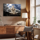 kempfort Shiva landscape Wall Painting 3 : 2 Horizontal Premium Wall Art Canvas by MeriDeewar