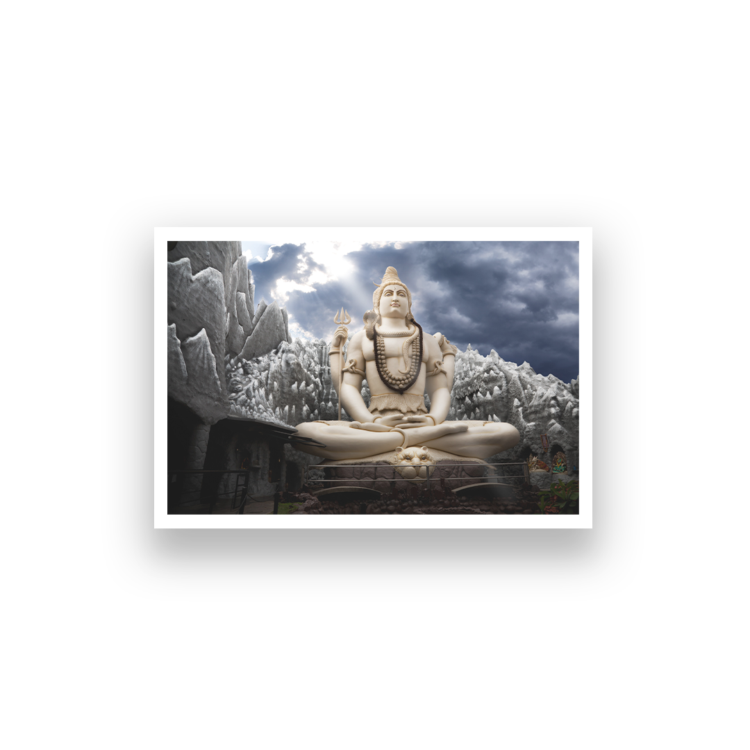 kempfort Shiva landscape Wall Painting 3 : 2 Horizontal Premium Wall Art Canvas by MeriDeewar