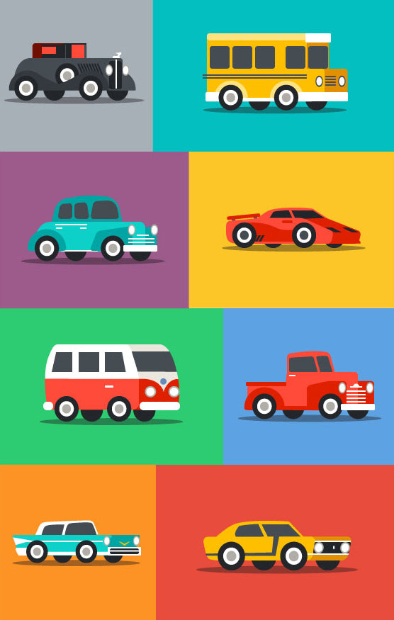 Kids Cars painting 2 : 3 Vertical Premium Wall Art Canvas by MeriDeewar