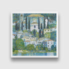 Kirche in Cassone painting 1 : 1 Square Premium Wall Art Canvas by MeriDeewar