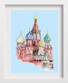 Kremlin Palace Illustration Painting - Meri Deewar 3 : 4 Vertical Premium Wall Art Canvas by MeriDeewar