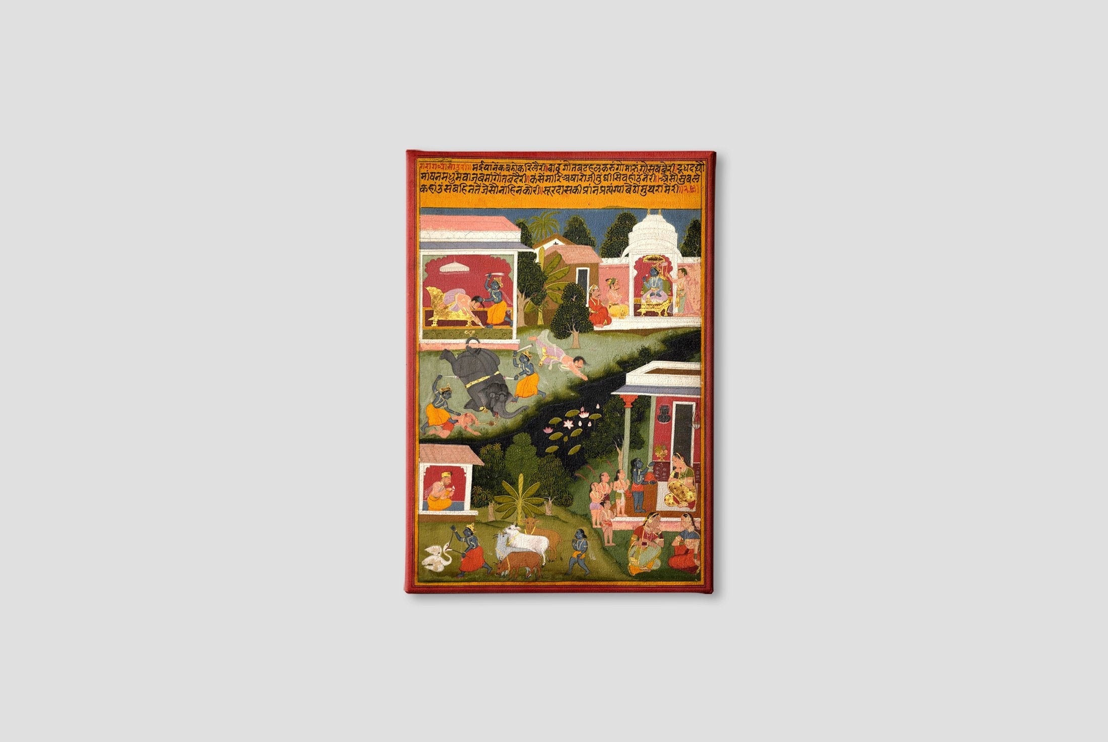 Krishna As The Destroyer Of Demons Painting - Meri Deewar 2 : 3 Vertical Premium Wall Art Canvas by MeriDeewar
