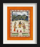 Krishna Dancing In The Rain Painting - Meri Deewar 3 : 4 Vertical Premium Wall Art Canvas by MeriDeewar