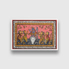 Krishna Dancing on Snake Kaliya Painting - Meri Deewar 3 : 2 Horizontal Premium Wall Art Canvas by MeriDeewar