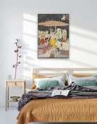 Krishna Lifting Mount Govardhan Painting 3 : 4.2 Vertical Premium Wall Art Canvas by MeriDeewar