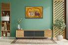 Krishna Painting 3 : 2 Horizontal Premium Wall Art Canvas by MeriDeewar