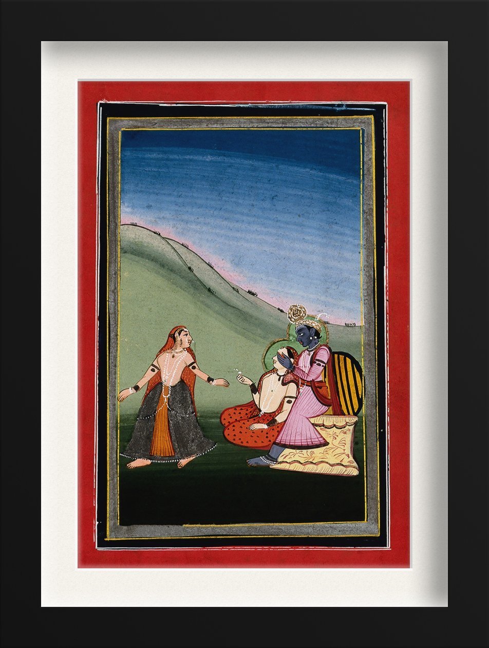 Krishna Painting - Painting - Meri Deewar 2 : 3 Vertical Premium Wall Art Canvas by MeriDeewar