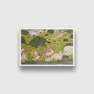 Krishna returns With The Cowherds To Braj Painting - Meri Deewar 3 : 2 Horizontal Premium Wall Art Canvas by MeriDeewar