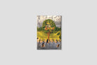 Krishna seated in a tree above a river with the gopis Painting - Meri Deewar 3 : 4 Vertical Premium Wall Art Canvas by MeriDeewar
